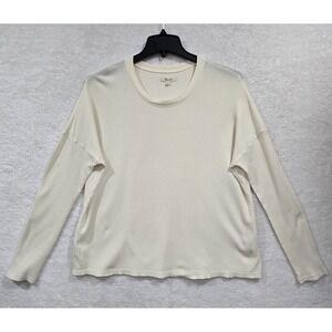Madewell Women's Pullover Crew Neck Long Sleeve Sweater Size Medium Off-White
